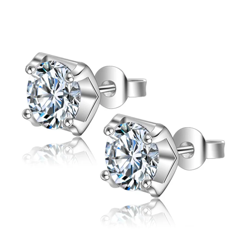 

Wholesale Fashion Diamond Earrings 2019 The Latest Crystal Stud Silver Earring for Women, N/a