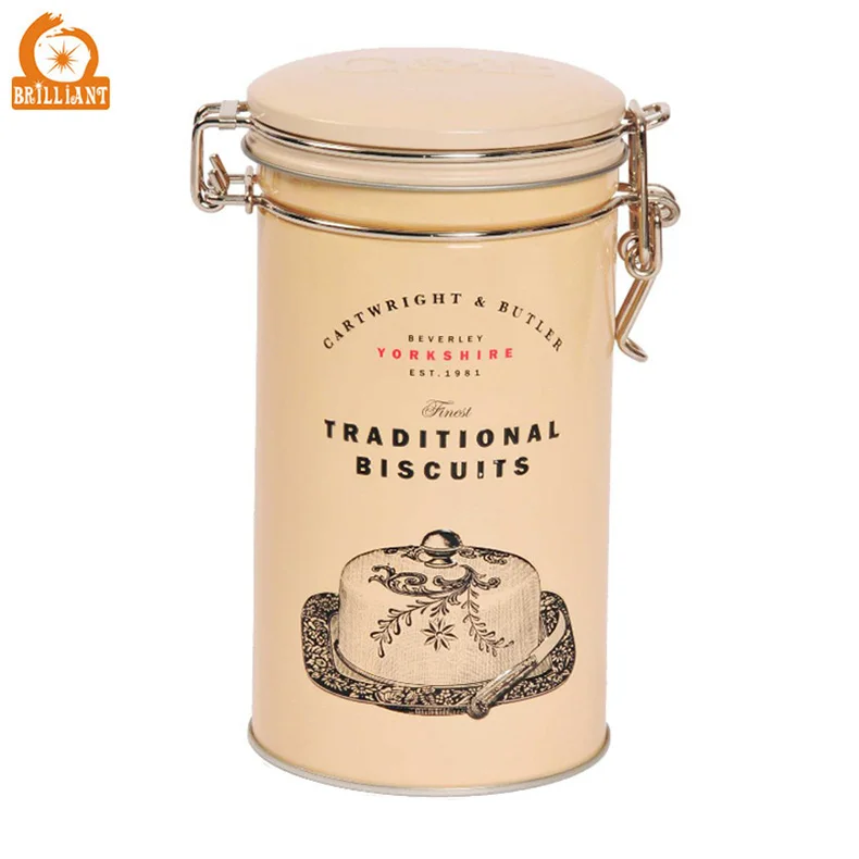 
Food Safe Tea Metal Tin Box Metal Tea Tin Caddy Round Tea Tin 