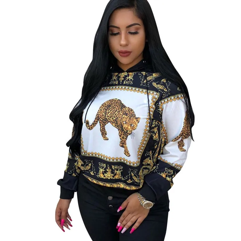 

Casual Animal Printed Hoodies Top Item NO: L760