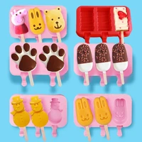 

Silicone Cute Ice Pop Mold with Lid, Ice Cream Bar Mold Popsicle Molds DIY Ice Cream Maker