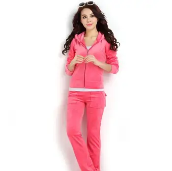 womens velour jogger sets