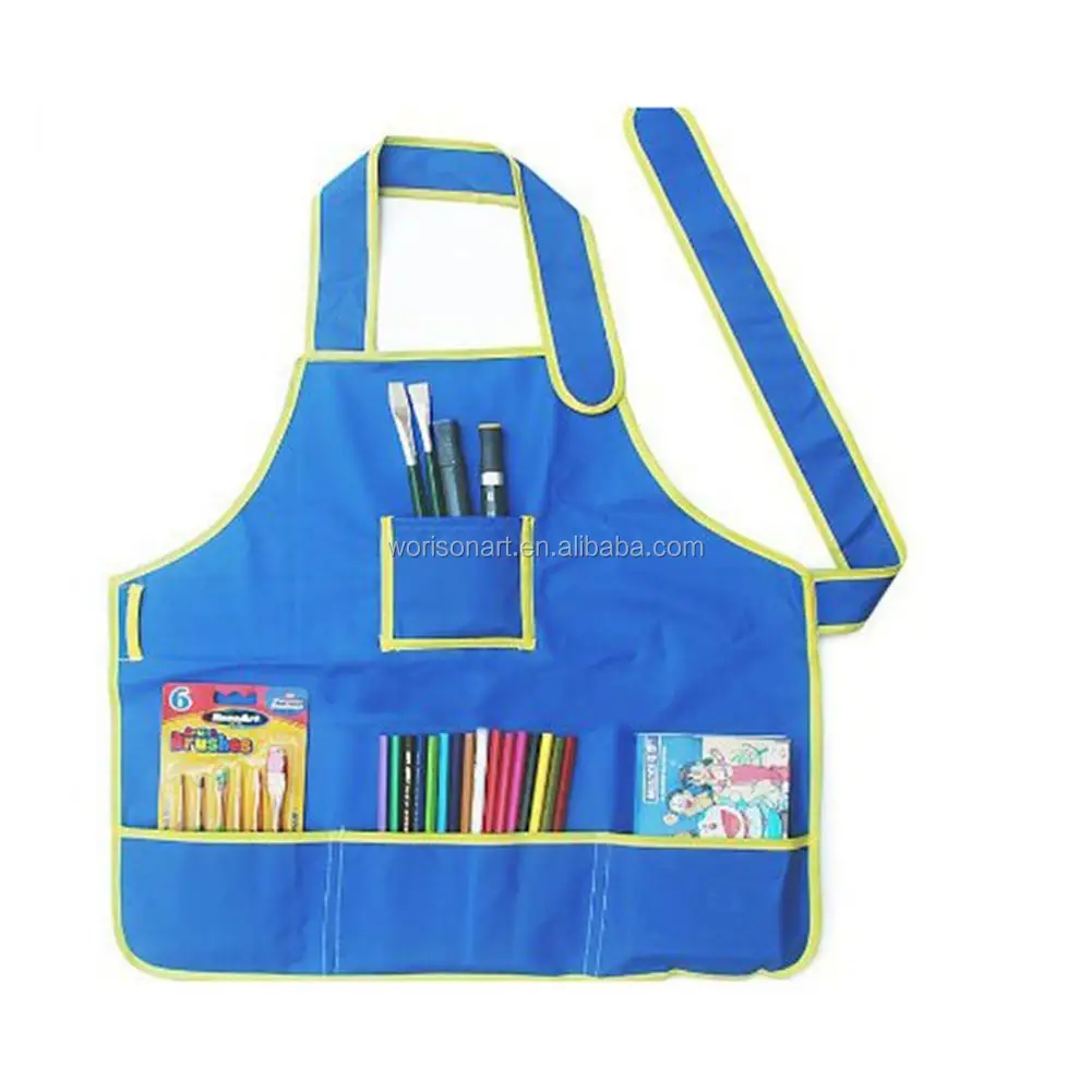 Children Kids Waterproof Apron Smock for Painting Art Craft with 3 Pockets 