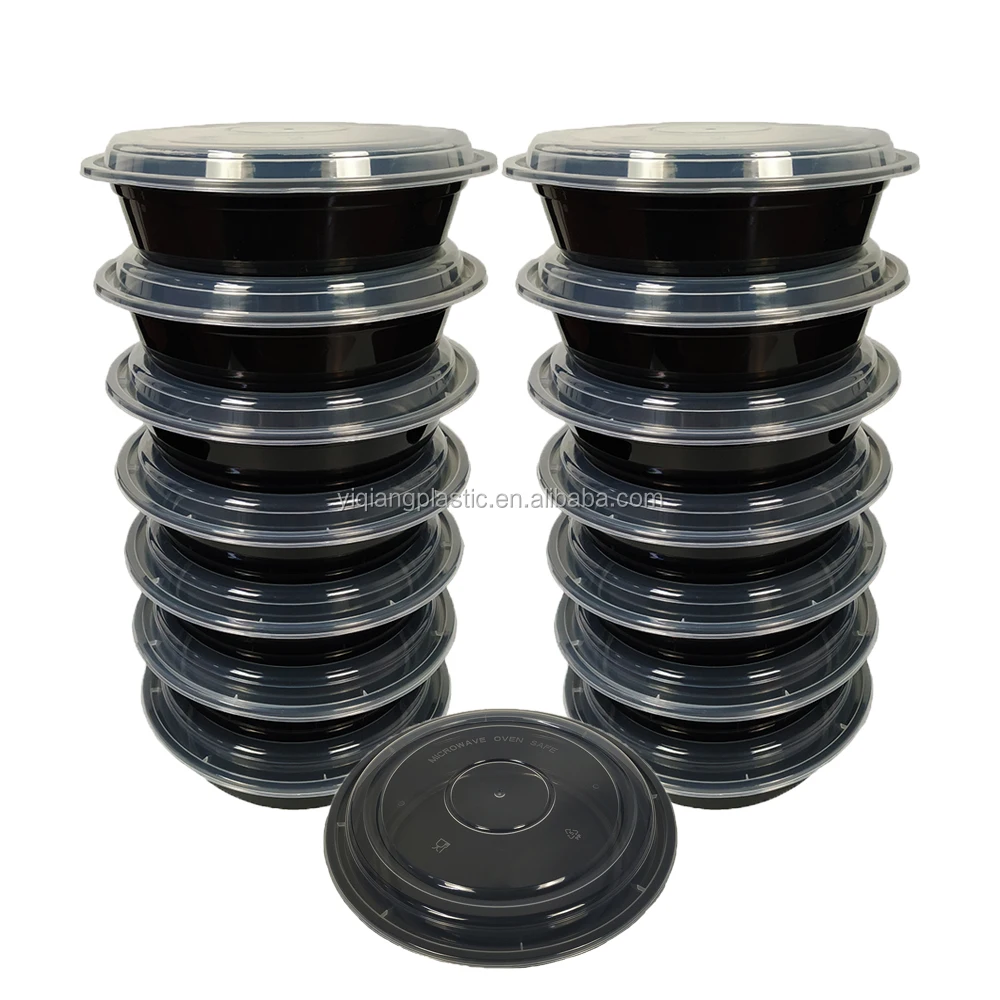 
disposable plastic food container freshware meal prep containers round microwavable take out container 