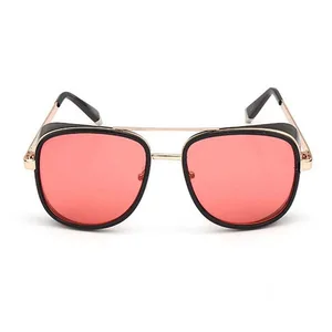OEM Custom In Stock OYE012 Gold silver metal frame sun glasses steampunk Avenger Tony Stark Iron man sunglasses