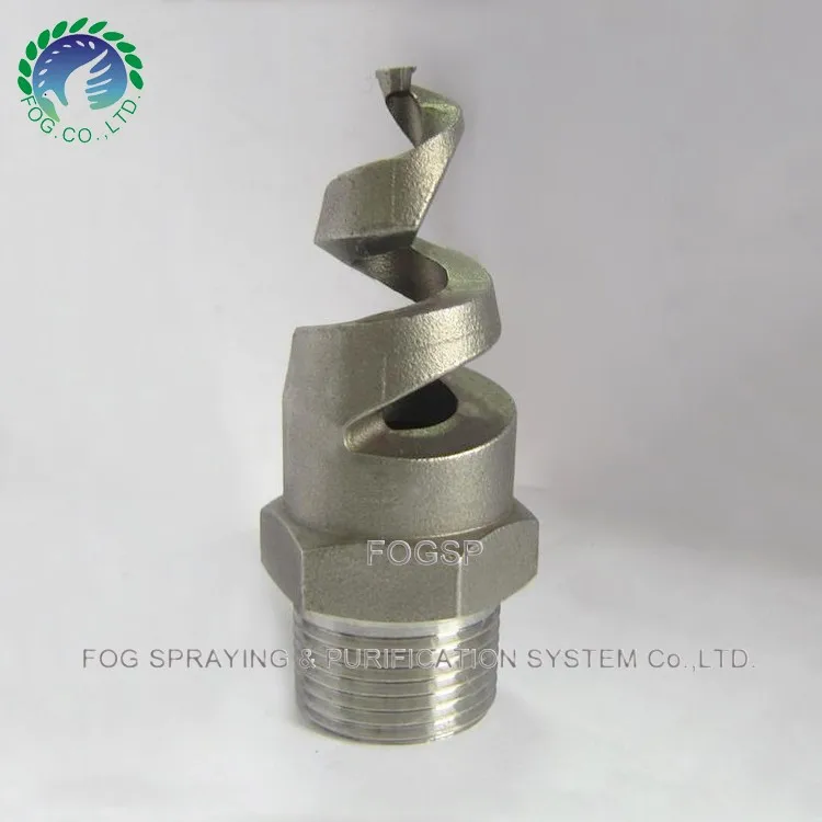 Spray nozzle, Stainless steel 316SS full cone spiral nozzle, helix