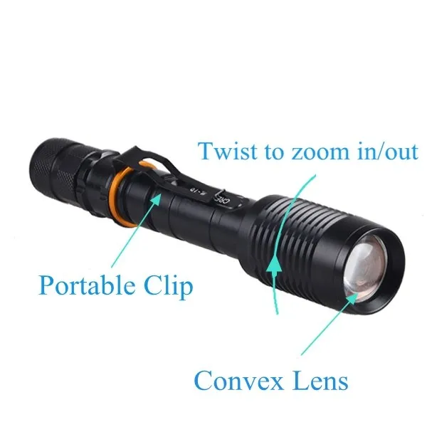 Flashlight LED Torch Light, LED Police Flashlight Torch, Metal LED flashlight