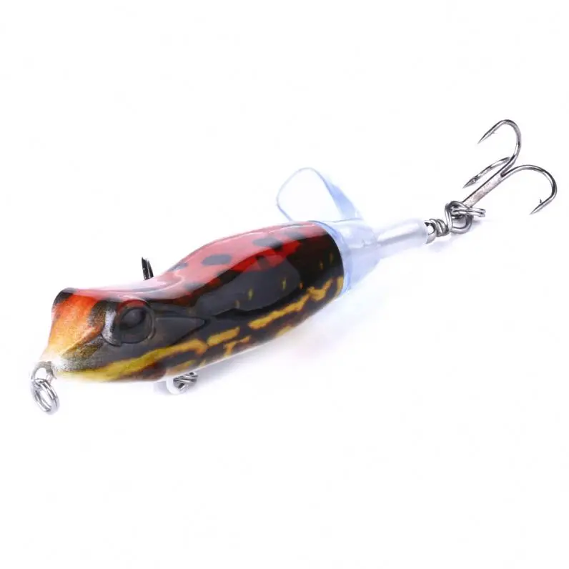 

Topwater Frog Whopper Plopper Fishing Lures for Bass ,Hard Fishing Baits Lures Whopper Popper Pesca Freshwater, 5 colors available/blank