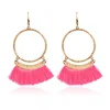 Wholesale Ethnic Style Tassel Silk Thread Women Dangle Earring