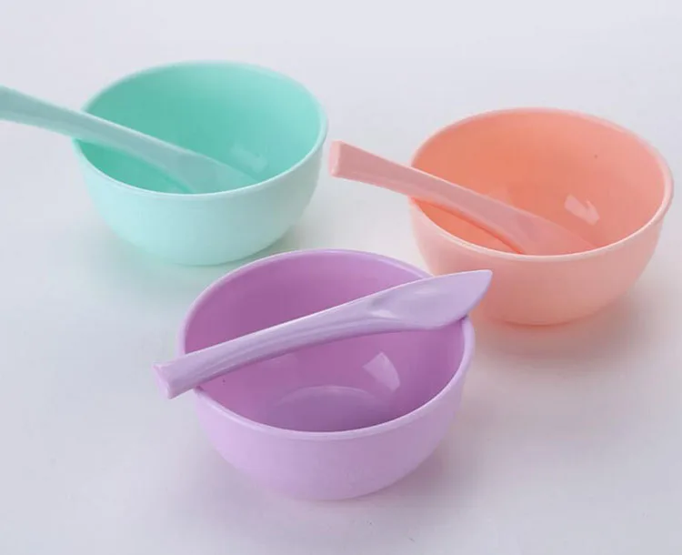 

2 In 1 Facial Mask Set Tool- Face Mask Bowl with Mask Spatula, Blue;green;pink;purple