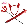 Halloween Costume Dirt Devil Sticks Headband Tail Set Devil Horns