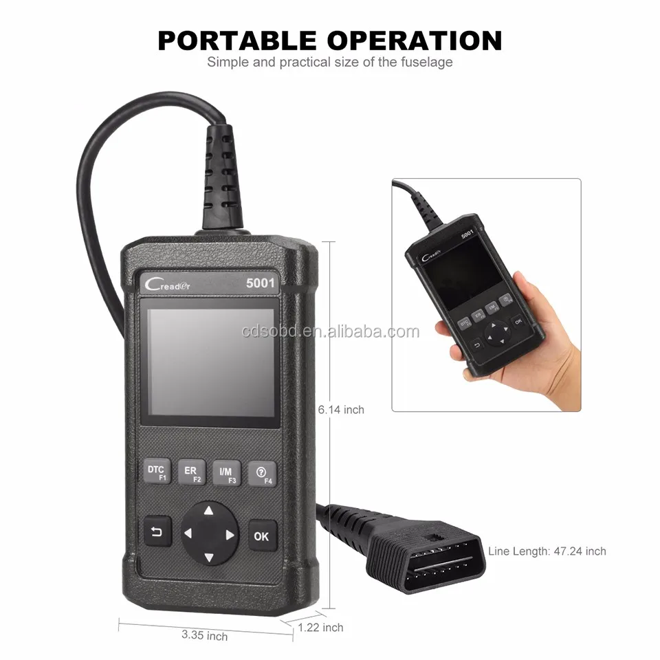 Launch Obd2 Scanner Creader 5001 Code Reader Full Functions Obdii