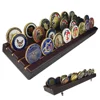 Hot 4 Roll Large Challenge Coin Wood Display Case Military Souvenir Coin Display Holder in Stock