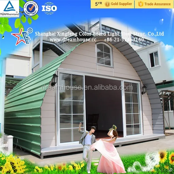 Low Cost Porta Prefab Arched Cabin Log Prefab Cabin Shanghai Cheap