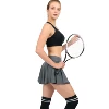 Custom Design Women's Gym Stretchy Pleated Two Layers Active Workout Tennis Wear School Girls Tennis Skirts Golf Skort