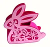 high quality custom design felt chevron canvas easter basket bunny rabbit for egg gift candy toy OEM ODM manufacturer