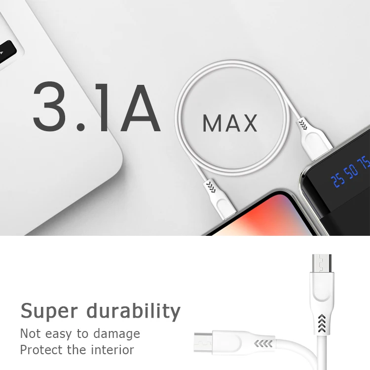 Hot Sale 1.2M Fast Charging Data Cable Round TPE USB Cable For iPhone & Micro & Type-C