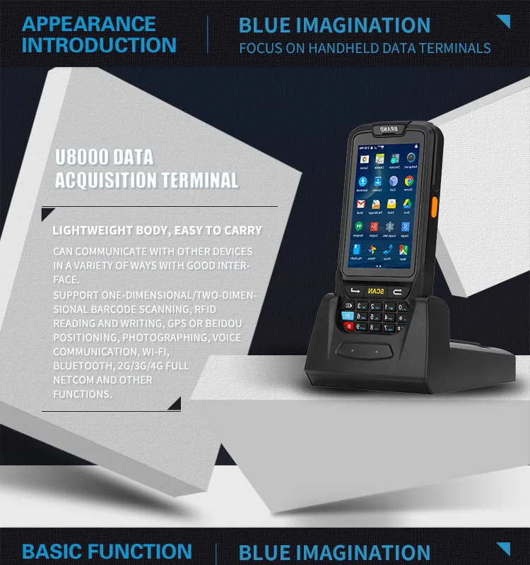 Industrial cheapest rugged target ordering pda restaurant courier device wireless rf pda android handheld barcode scanner 4G
