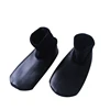Wholesale custom winter leather sole women men's leather slipper socks