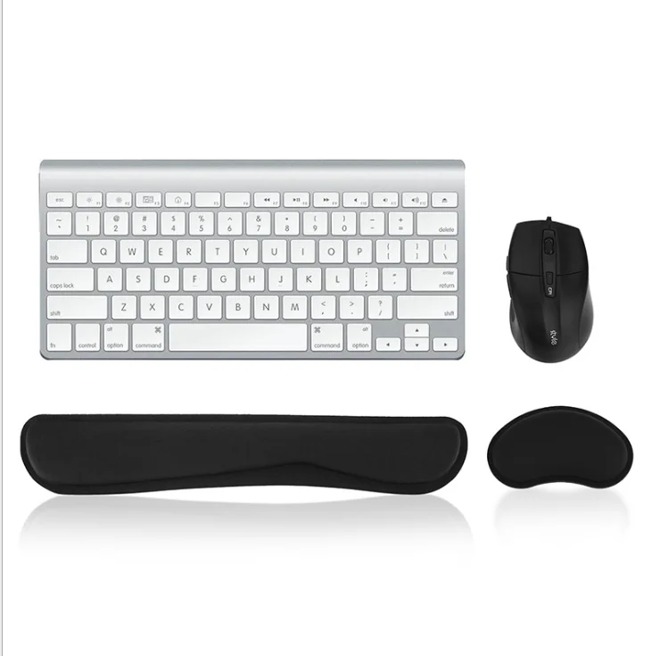 

Gel Memory Foam Set Keyboard Wrist Pillow Rest Pad and Mouse Wrist Cushion Support for Office, Computer, Laptop, Mac - Durable,