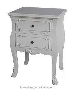 French Provencial Style 2 Drawer Bedside Table End Nightstand French Provencial Style 2 Drawer Bedside Table End Nightstand Side Cabinet
