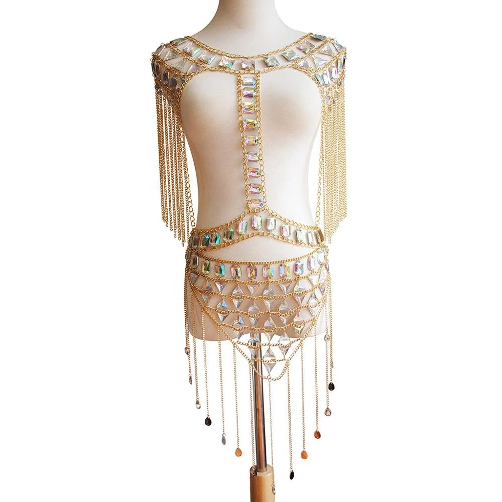 

B14283A Fashion Latest women diamond bodychain, Picture