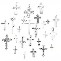 

Wholesale Mixed Silver Color Cross Charm Alloy Pendant DIY Necklace&Bracelet Jewelry