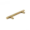 PB polished brass stainless steel Square solid T bar kitchen cabinet pull handle