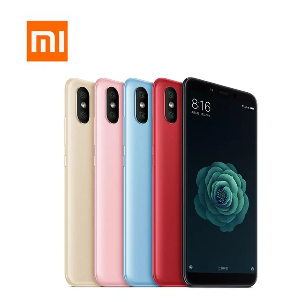 

New Arrival Xiaomi Mi 6x / A2 Snapdragon 660 4GB 64GB 5.99 Full Screen Phones Xiomi Mobile Android Smartphone, Black;gold;blue;red;pink