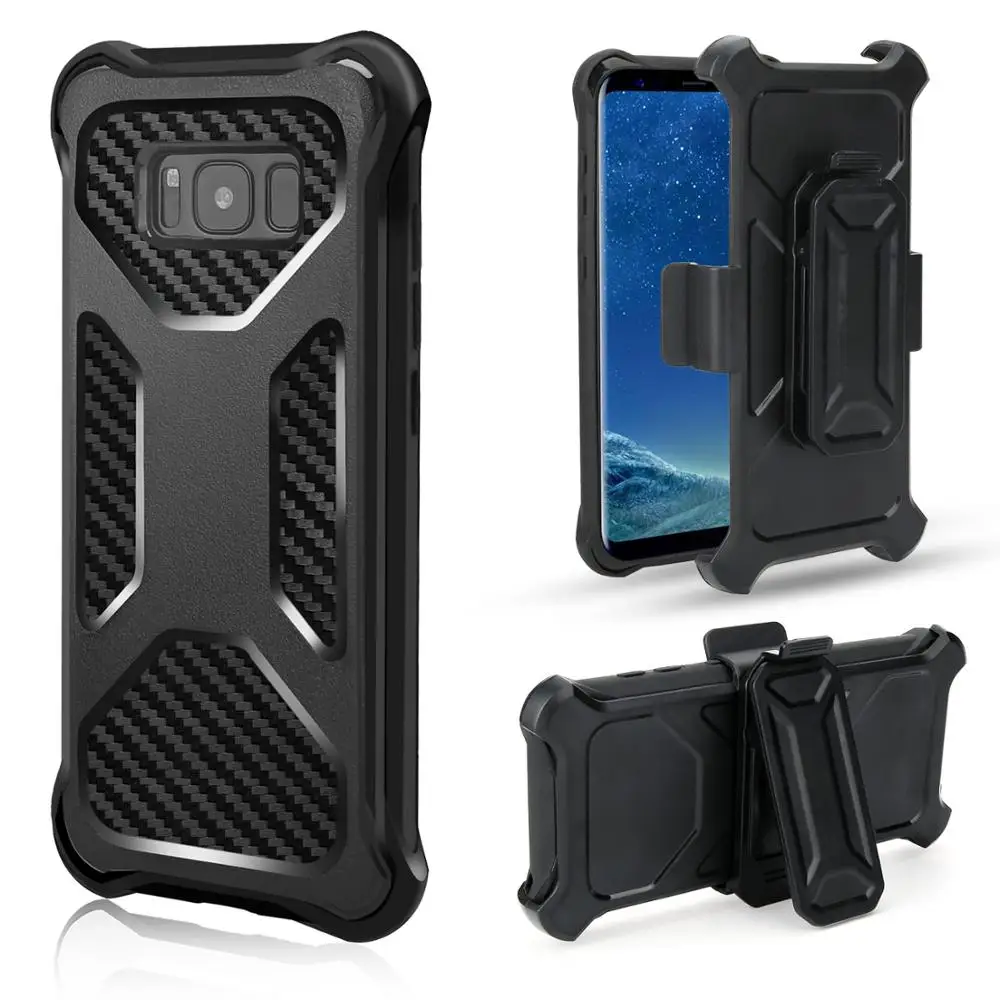 

A017 2018 Heavy Duty Armor Cover Shock Reduction Cell Phone Case With Belt Clip Holster for Samsung Note 9 10 pro A10E