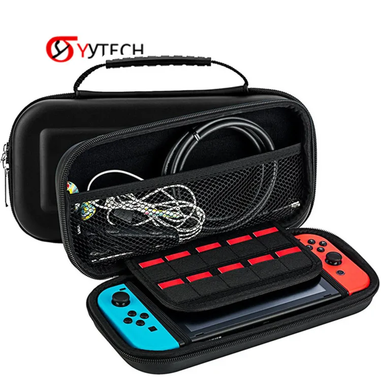

SYYTECH EVA Game Card Travel Portable Hard Shell Carrying Storage for NS Nintendo Switch Bag Cover Case Protective Pouch, Black, red, blue, pink, red