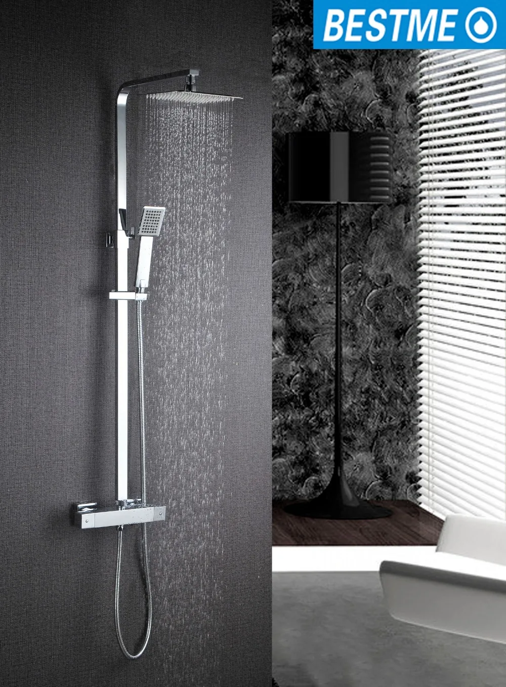 Thermostatic Bath Rain Shower Set With Solid Stainless Steel Body - Buy ...