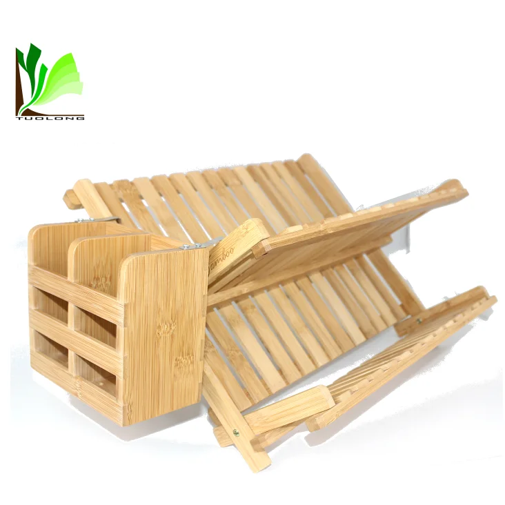 

Space Saving Strange New Design Bamboo Dish Rack, Natural