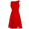 New Short Red Lace Top Junior Formal bridesmaid dress for Party