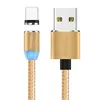 2M 1M LED Magnetic Cable & Micro USB Cable & USB Type C Cable Nylon Braided Type-C Magnet Charger Cable for iPhone