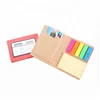 Promotional small sticky memo pad notepad with a pen and card pocket