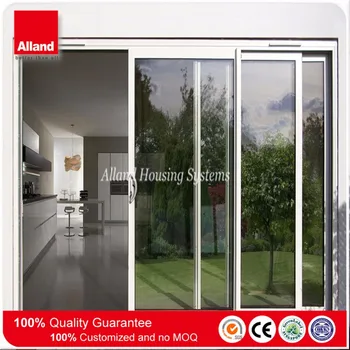 Prefabricated White Color Aluminum Glass Sliding Door With Sound