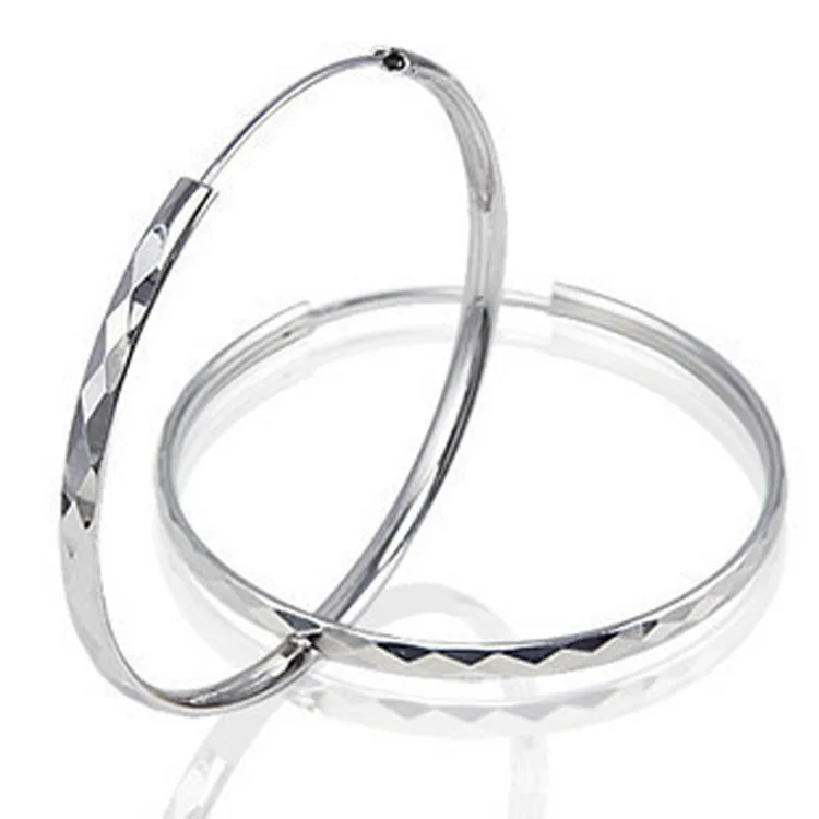 

Old Silver Jewelry 925 Sterling Silver Hoop Earrings
