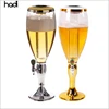 Commercial triangle Iron bottom 3L ice tube led portable cooler bottoms up draft beer dispenser tower for bar