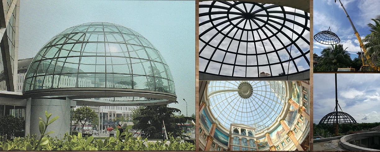 glass roof dome price for building glass roof skylight glass
