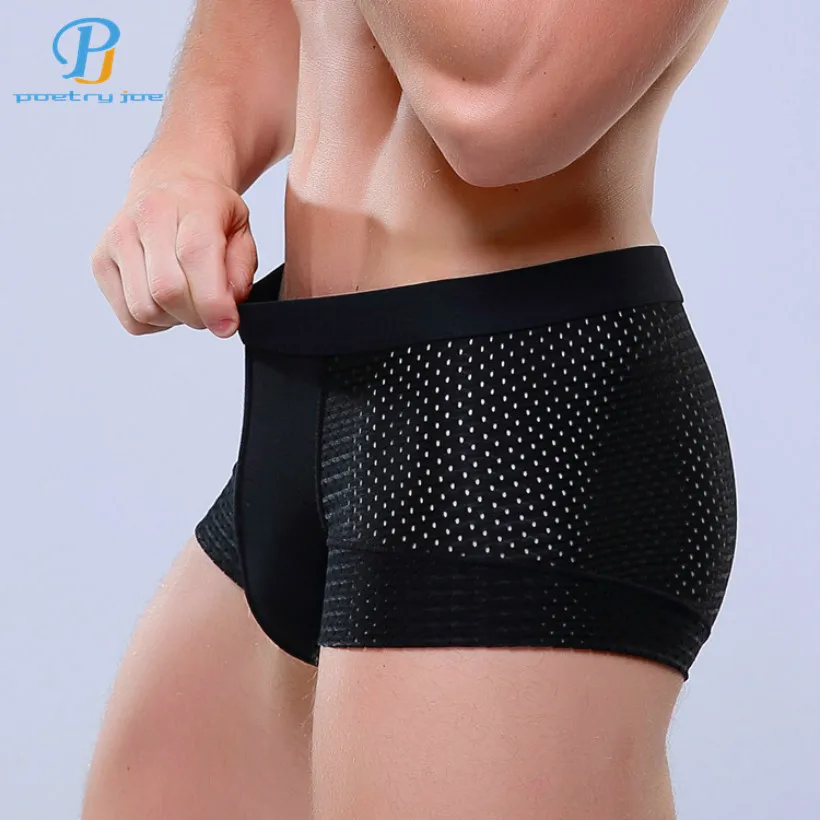 Breathable Mesh Silk Men s Boxer Four Corner Underwear Wholesale New 2016 Underwear Men Cotton Mens