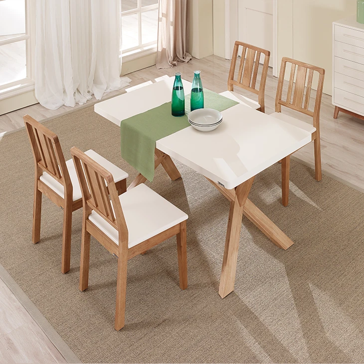 Moderne mdf top keuken tafel hout x been eettafel houten tafels ...