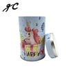 Wholesale 3 Layers Stackable Combined Custom Unicorn Printed Round Tin Box For Tea Coffee Packaging