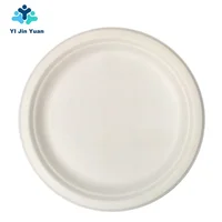 

Biodegradable disposable China Sugar Cane Bagasse White Pulp Birthday Paper Plate For Environmental