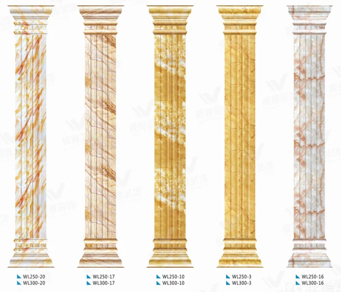Best quality house pillars designs pvc marble pillars with interior accessories