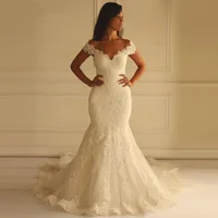 

Arabic Mermaid Wedding Dresses Full Lace Bridal Gown Custom Made African Wedding Gown