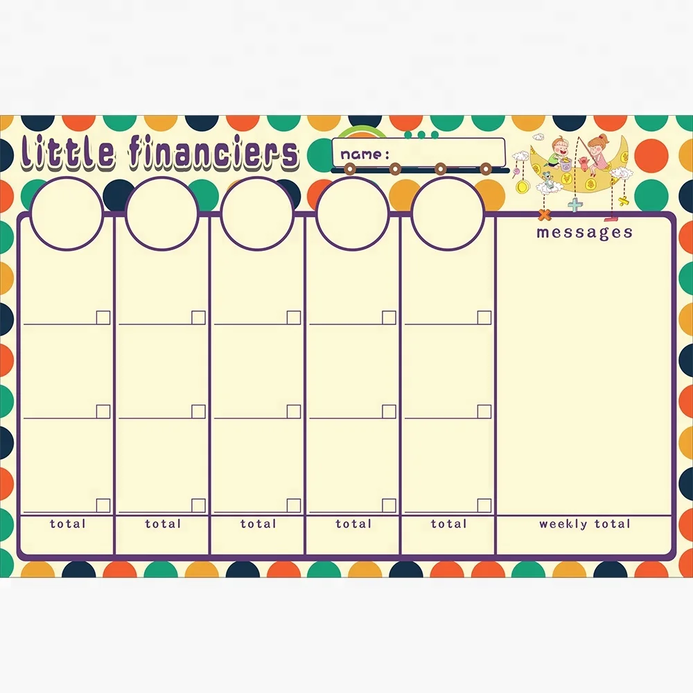 

2021 Hot sale chore chart customized Kid chart Chore Chart for Kids