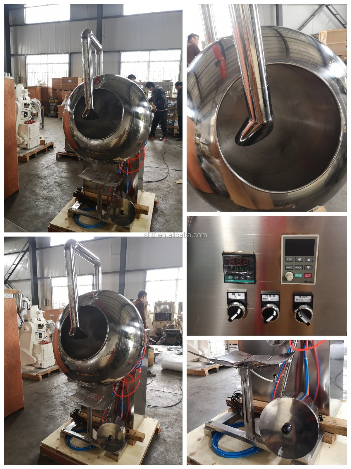 304 Stainless Steel Food Grade Sugar Coating Machine for Pearl Nuts Chocolate