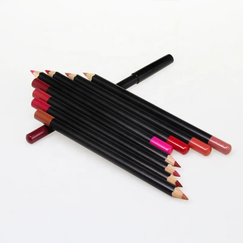 

new vegan cosmetics wood no labels waterproof private label lip liner pencil
