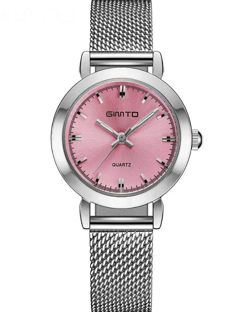 

GIMTO GM406 Dress Woman Wrist Watches Luxury Brand Stainless Steel Silver Women Watches, 3 color for you choose