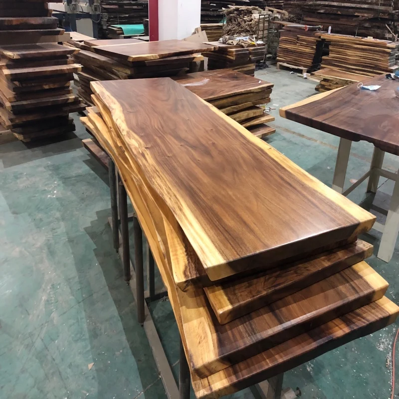High Quality Ecuador Walnut Solid Wooden Dining Table Slab Luxury Style High Quality Ecuador Walnut Solid Wooden Dining Table Slab Luxury Style